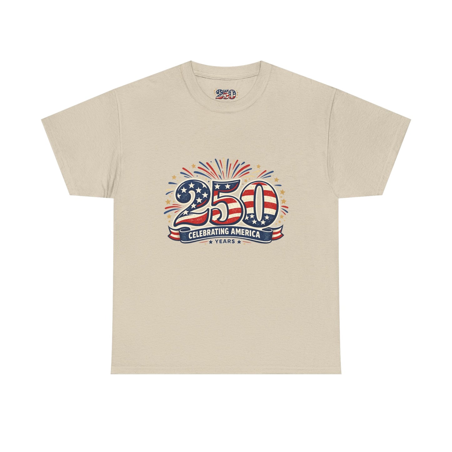 America 250 Patriotic T-Shirt — 250 Red White & Blue Celebration Tee