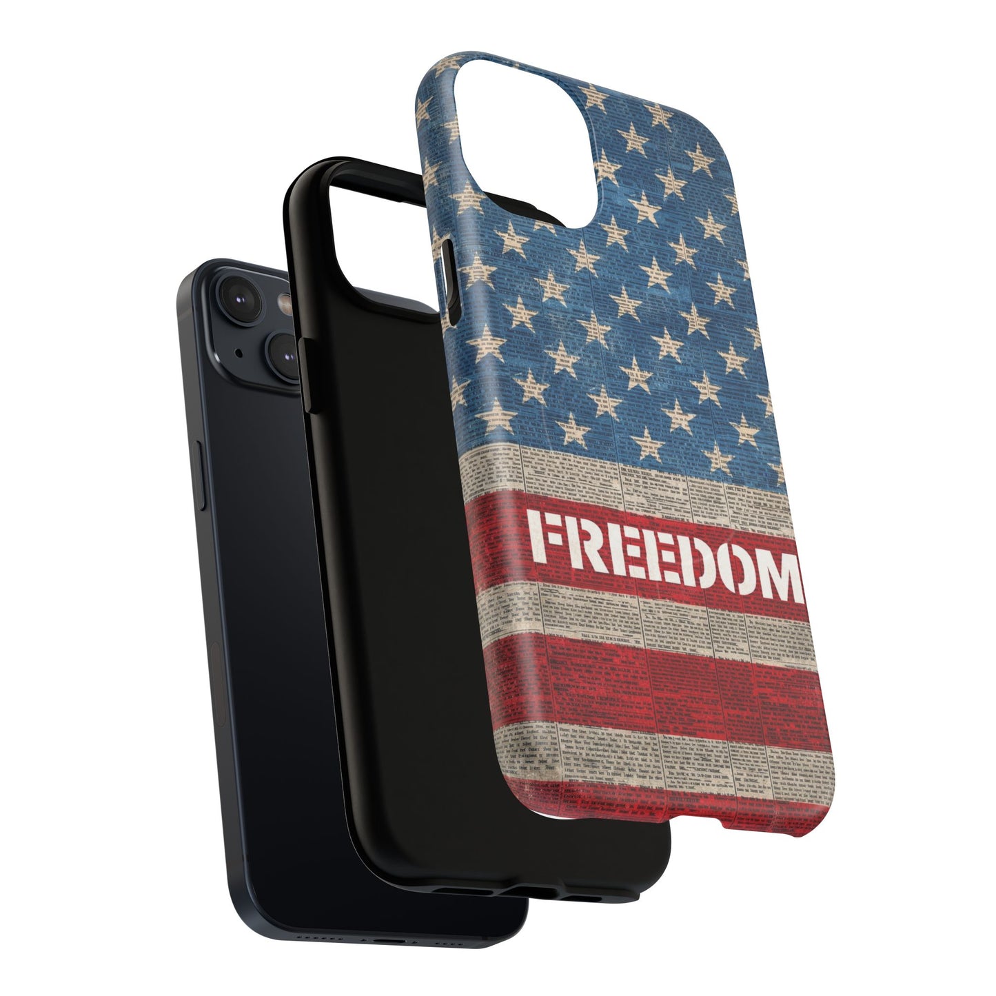 Freedom American Flag iPhone Case — Tough Magnetic Protective Case