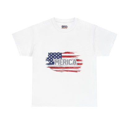 ‘Merica - Distressed America Flag T-Shirt — Vintage Patriotic USA Tee