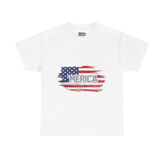 ‘Merica - Distressed America Flag T-Shirt — Vintage Patriotic USA Tee