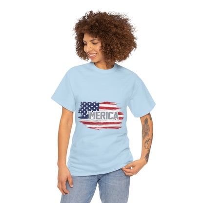 ‘Merica - Distressed America Flag T-Shirt — Vintage Patriotic USA Tee
