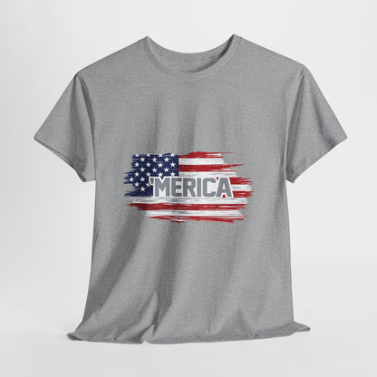 ‘Merica - Distressed America Flag T-Shirt — Vintage Patriotic USA Tee
