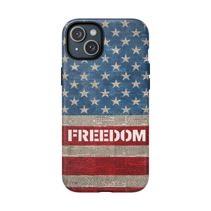Freedom American Flag iPhone Case — Tough Magnetic Protective Case