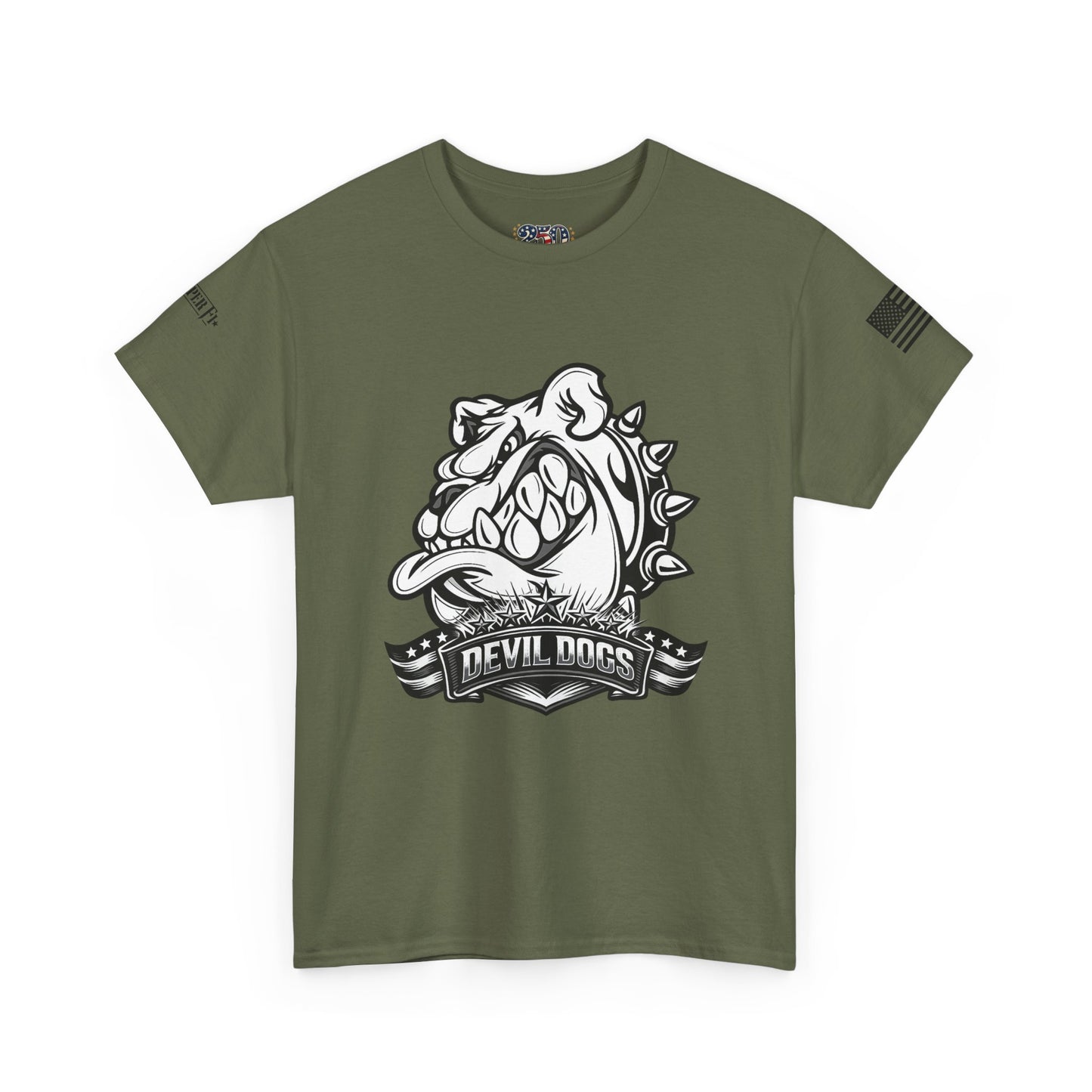 Devil Dog Bulldog Tee — 'Doesn’t Bark, It Bites' Heavyweight Cotton Shirt