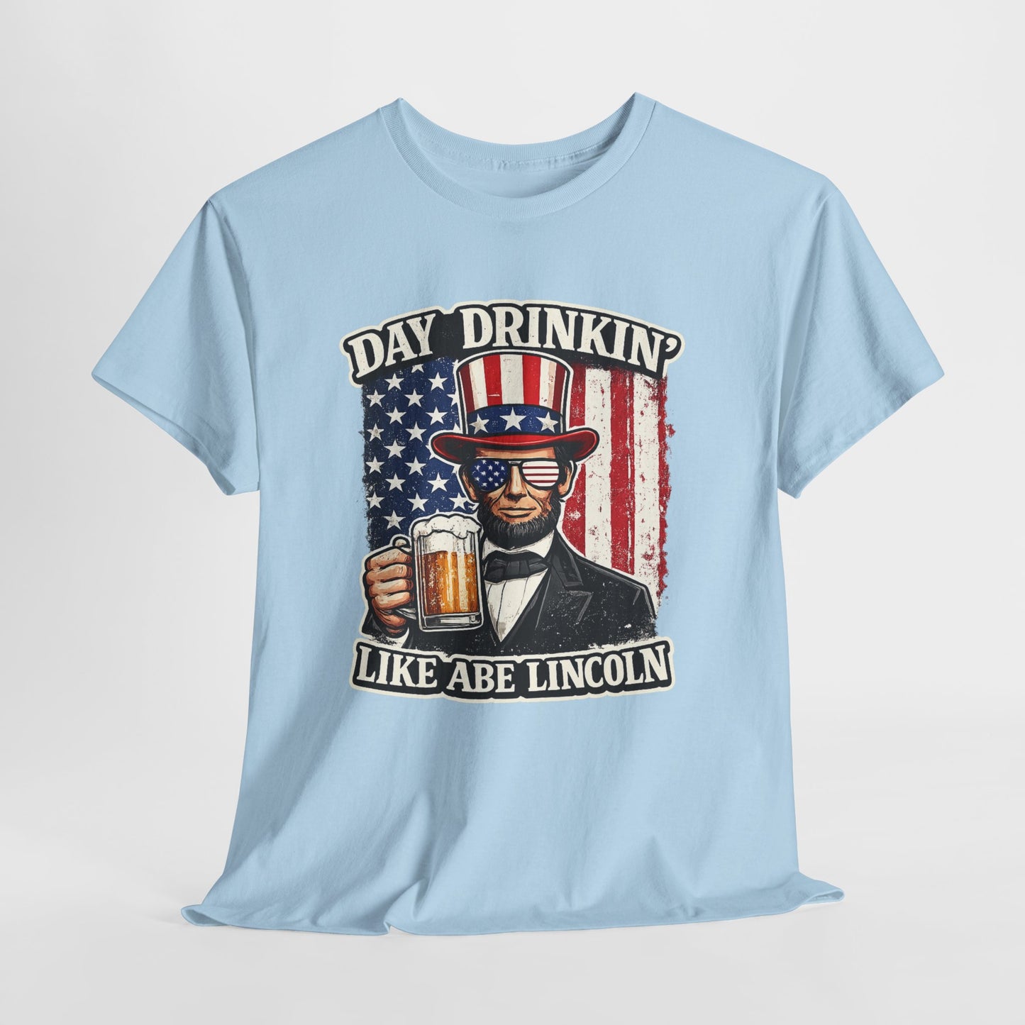 Day Drinking with Abe Lincoln Patriotic T-Shirt - 250th limited series