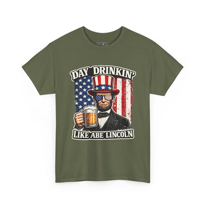 Day Drinking with Abe Lincoln Patriotic T-Shirt - 250th limited series