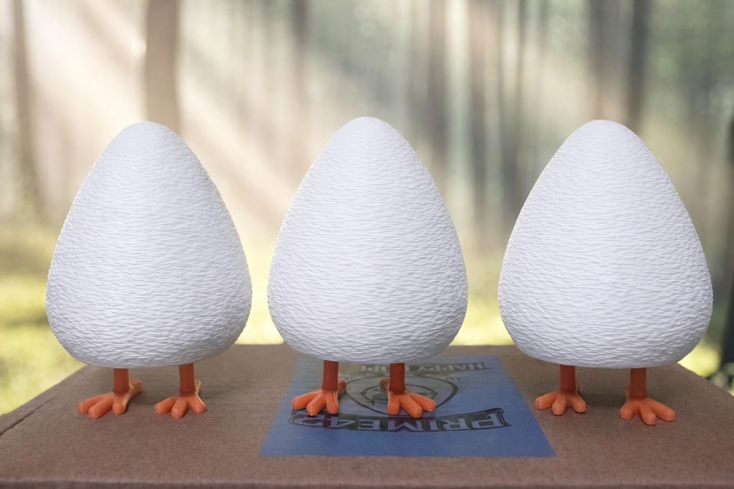 White Fidget Egg 3 Pack – Clicky Desk Toy for Adults, ADHD Focus Toy, Stress Relief Fidget, Minimal 3D Printed Sensory Gadget