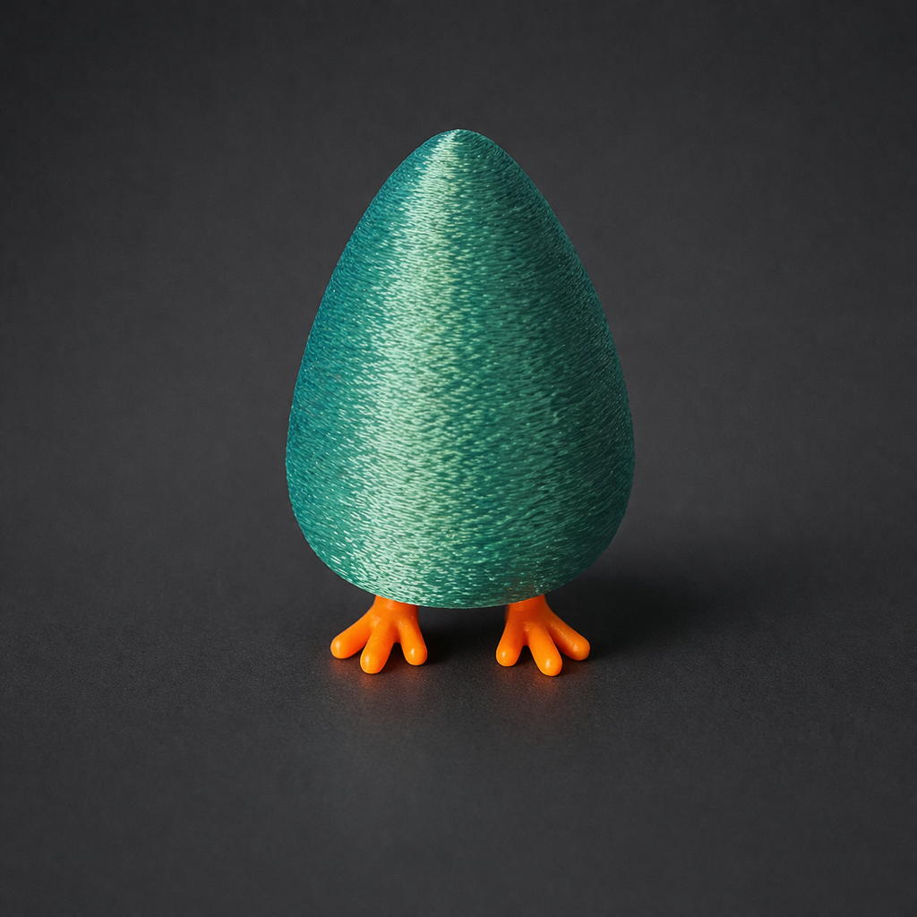 Shiny Fidget Egg 5 Pack – Silk PLA Glossy Set (Blue & Pink Included), ADHD Focus Toy, Clicky Desk Fidget, 3D Printed Stress Relief