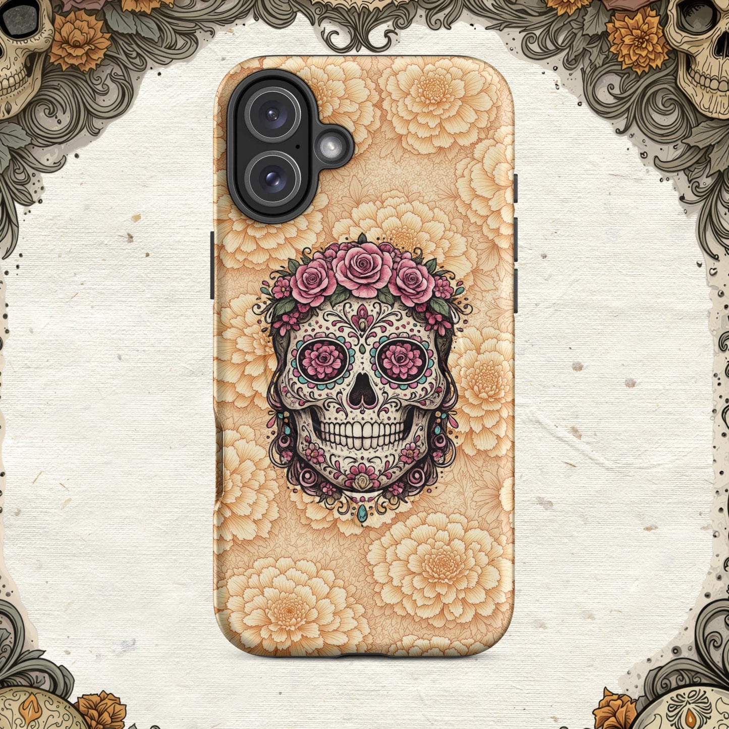 MagSafe® tough case for iPhone® - Sugar Skull Calavera Floral Edition
