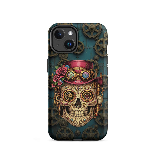 iPhone MagSafe Case  steampunk sugar skull - Día de los Muertos Calavera Phone Cover