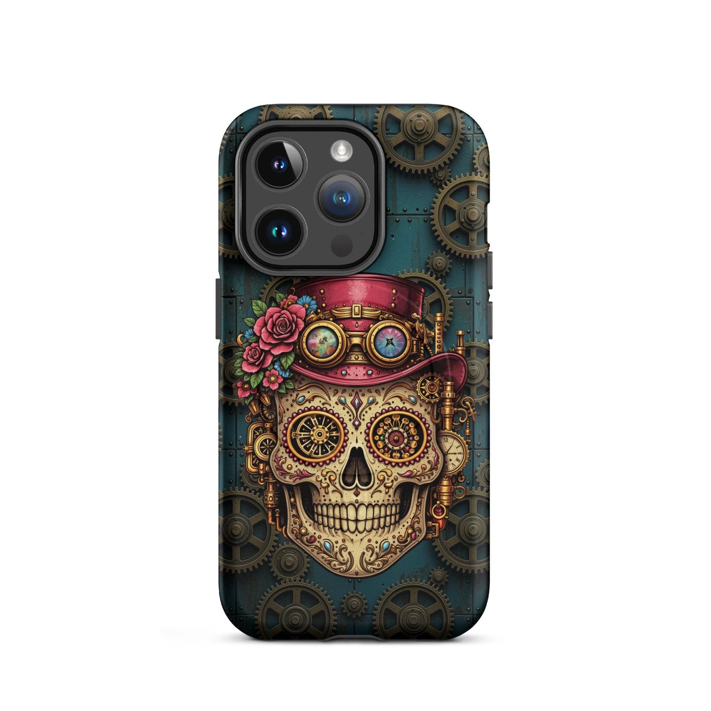 iPhone MagSafe Case  steampunk sugar skull - Día de los Muertos Calavera Phone Cover