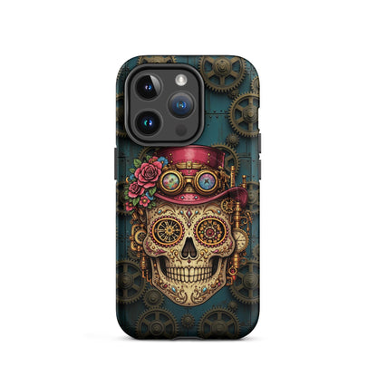 iPhone MagSafe Case  steampunk sugar skull - Día de los Muertos Calavera Phone Cover
