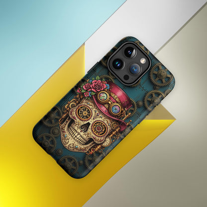 iPhone MagSafe Case  steampunk sugar skull - Día de los Muertos Calavera Phone Cover
