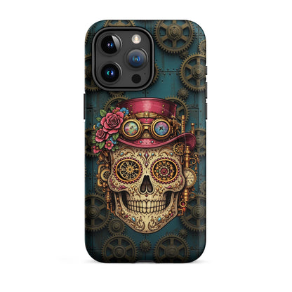 iPhone MagSafe Case  steampunk sugar skull - Día de los Muertos Calavera Phone Cover