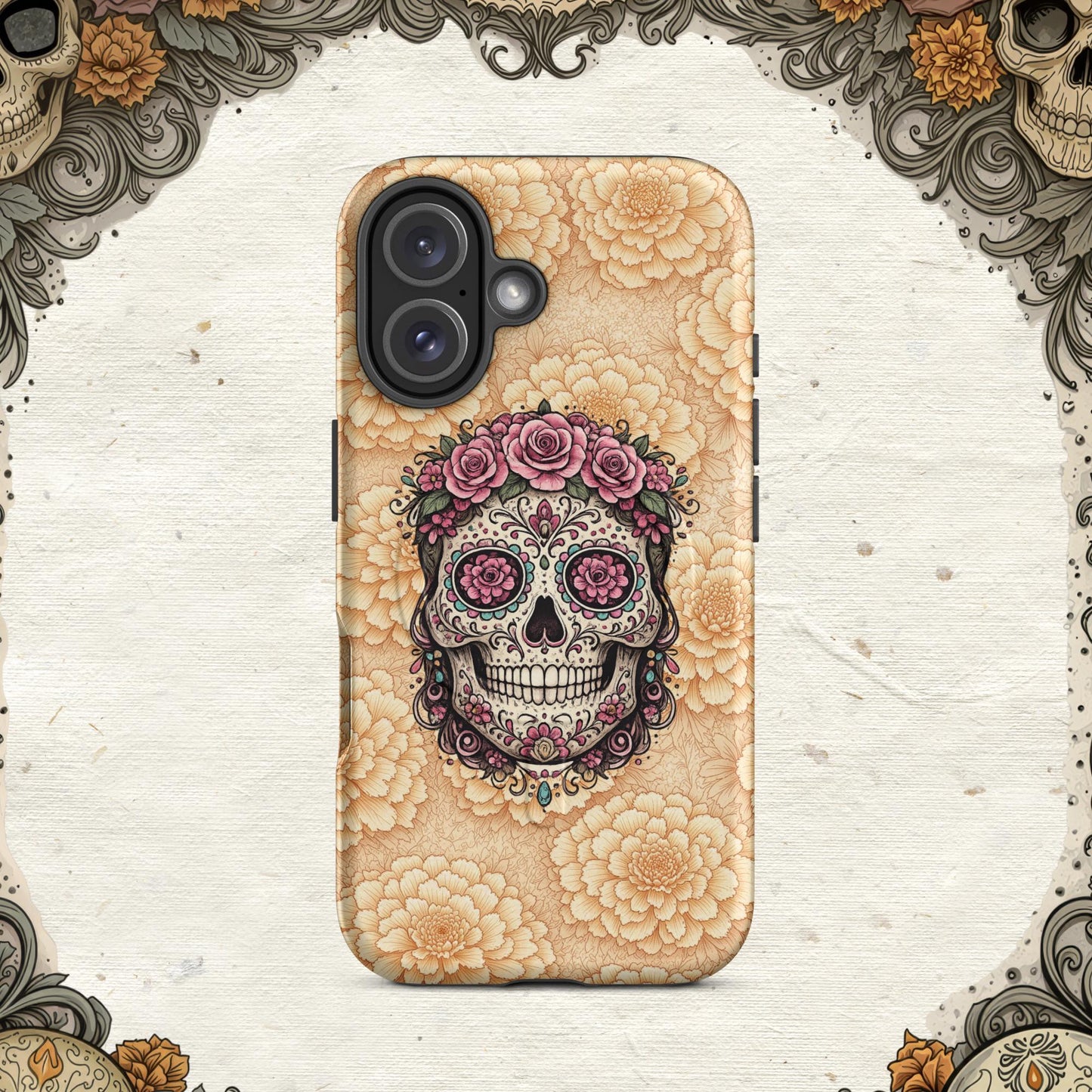 MagSafe® tough case for iPhone® - Sugar Skull Calavera Floral Edition