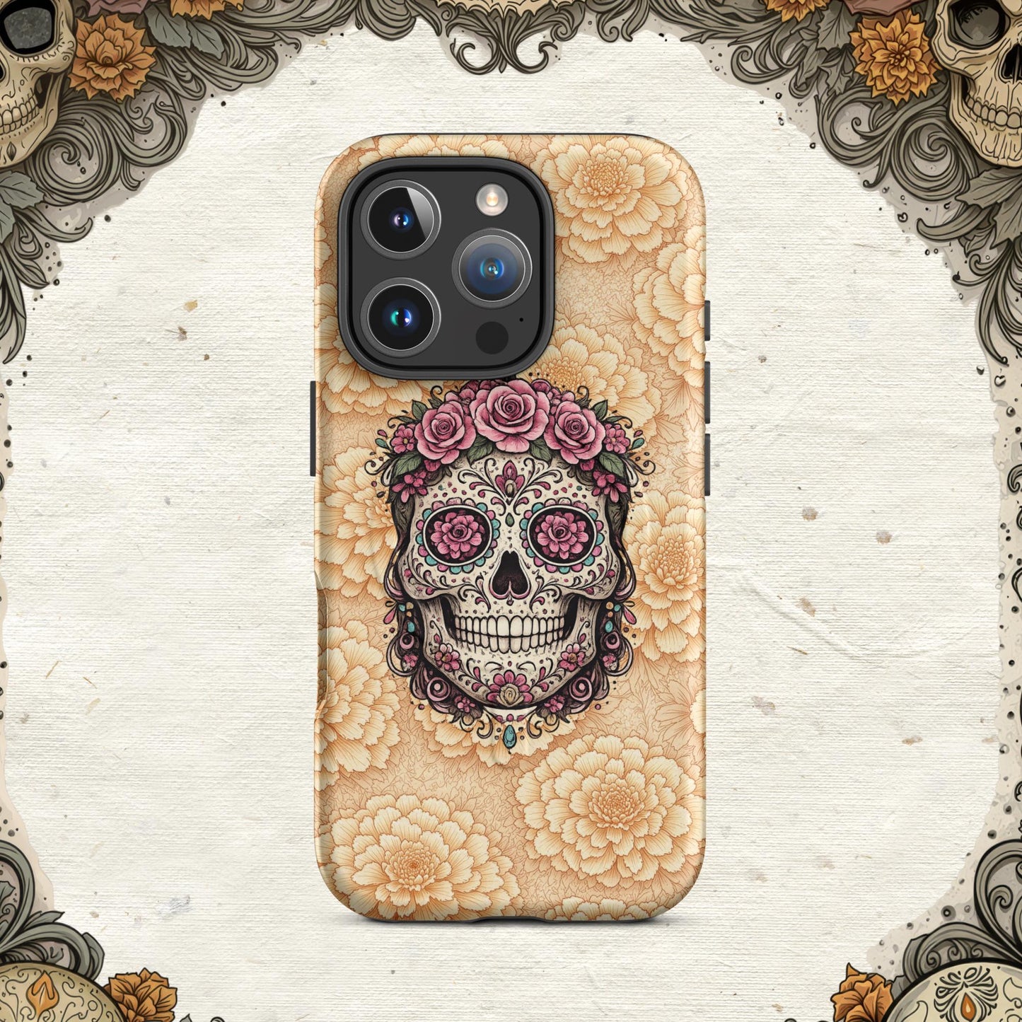 MagSafe® tough case for iPhone® - Sugar Skull Calavera Floral Edition