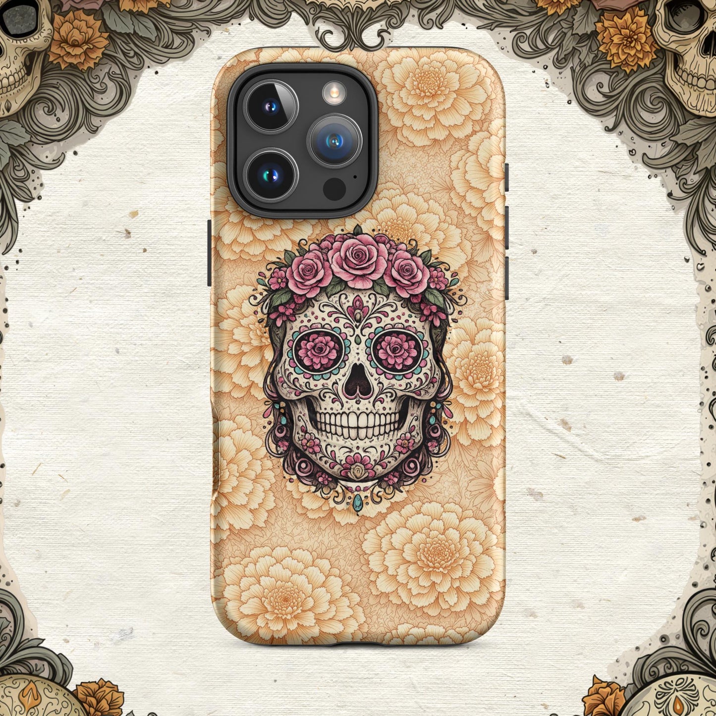 MagSafe® tough case for iPhone® - Sugar Skull Calavera Floral Edition