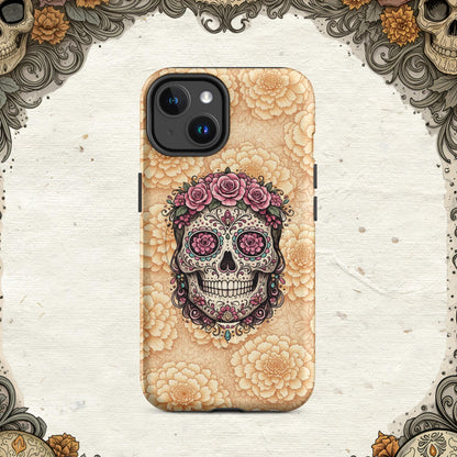 MagSafe® tough case for iPhone® - Sugar Skull Calavera Floral Edition