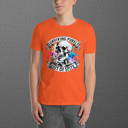 Surviving Purely Out of Spite Skull T-Shirt