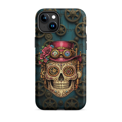 iPhone MagSafe Case  steampunk sugar skull - Día de los Muertos Calavera Phone Cover
