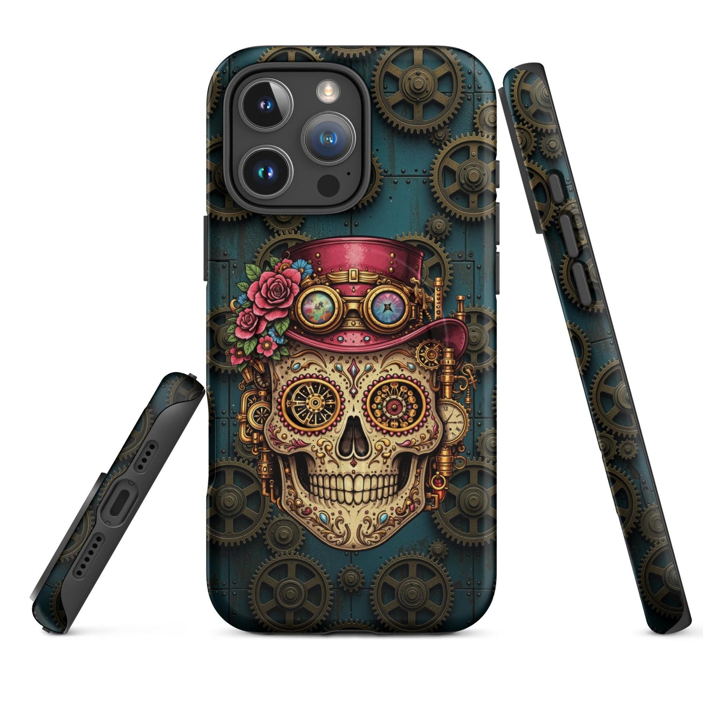 iPhone MagSafe Case  steampunk sugar skull - Día de los Muertos Calavera Phone Cover