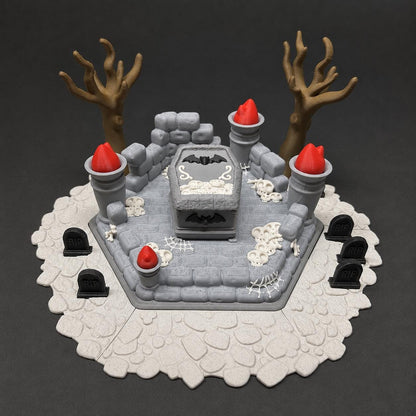 Halloween Graveyard Playset – Dungeon, Dracula & Monster Figures | 3D Printed