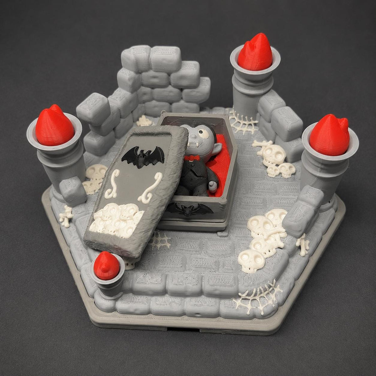 Halloween Graveyard Playset – Dungeon, Dracula & Monster Figures | 3D Printed